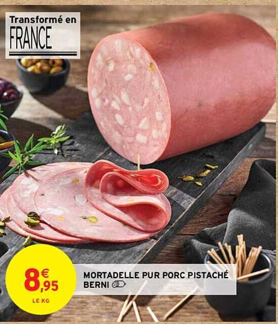 Mortadelle Pur Porc Pistaché Berni