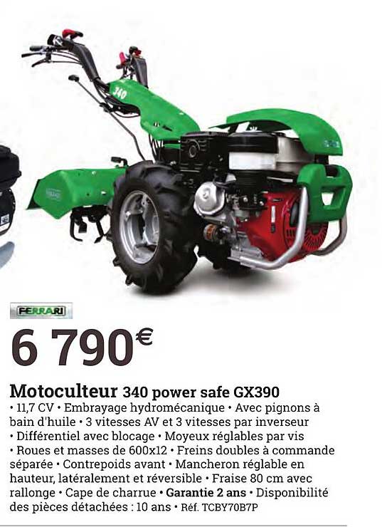 Motoculteur 340 Power Safe Gx390 Ferrari