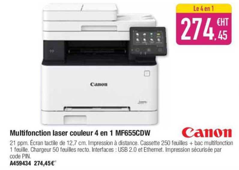 multifonction laser couleur 4 en 1 mf655cdw canon
