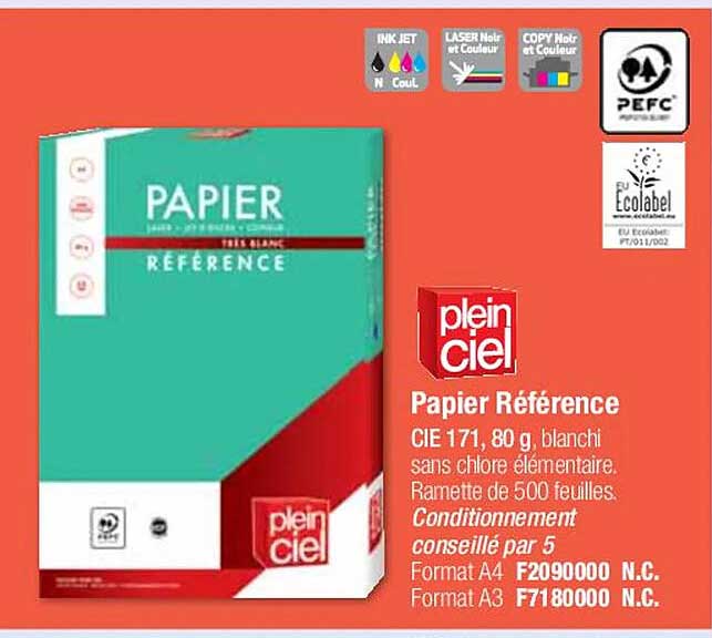 papier référence plein ciel