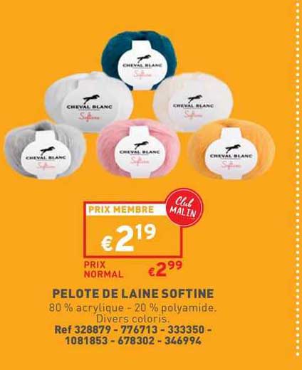 pelote de laine softine