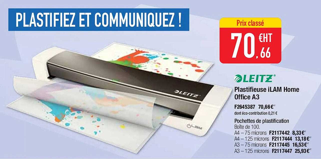 Plastifieuse ILAM Home Office A3 Leitz