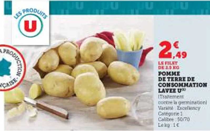 Pomme De Terre De Consommation Lavée U