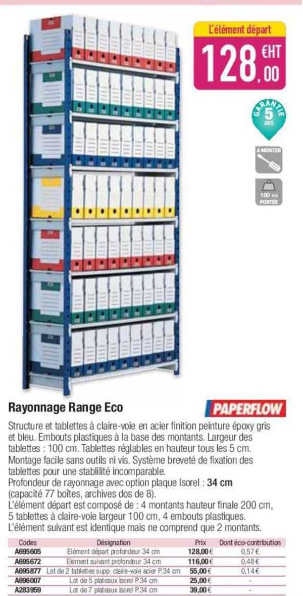 rayonnage range éco paperflow