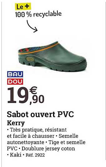 sabot ouvert pvc kerry