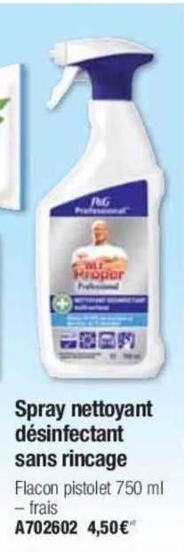 spray nettoyant désinfectant sans rinçage mr propre