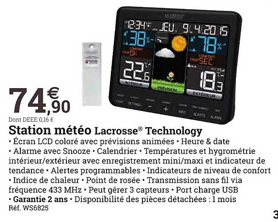 station météo lacrosse technology