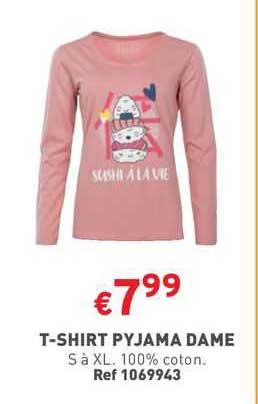 t-shirt pyjama dame