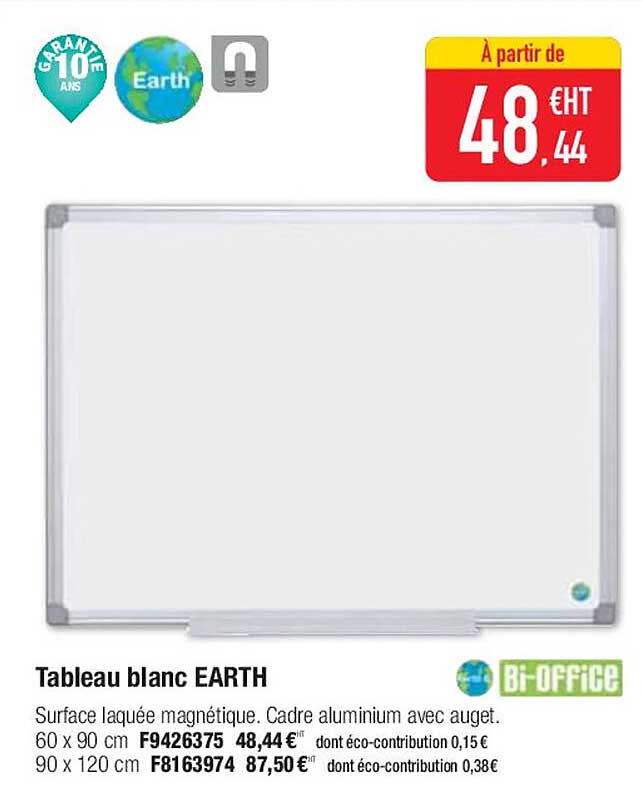 tableau blanc earth