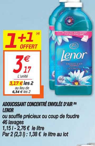 adoucissant concentré envolée d'air lenor