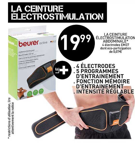 ceinture électrostimulation abdominale beurer active