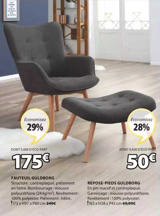 fauteuil guldborg repose pieds guldborg
