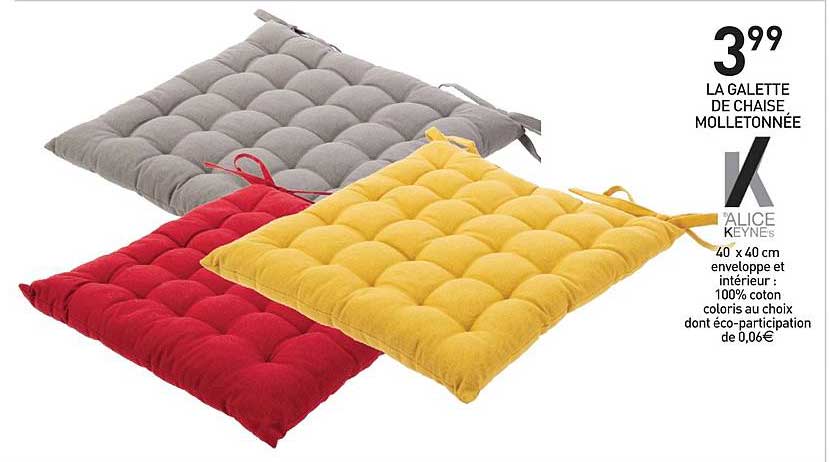 galette de chaise molletonnée