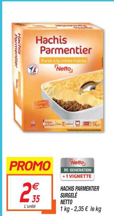Hachis Parmentier Surgelé Netto