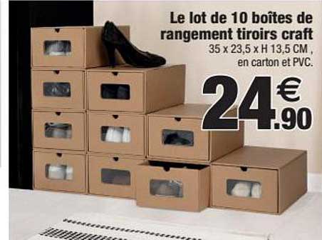 le hot de 10 boîtes de rangement tiroirs craft
