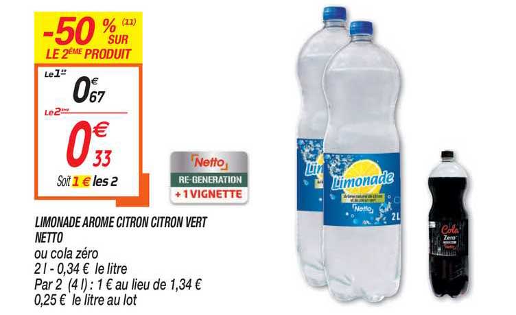 Limonade Arome Citron Citron Vert Netto