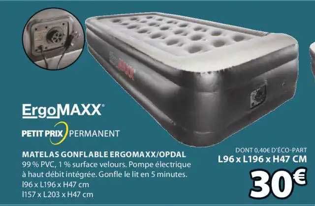 matelas gonflable ergomaxx opdal