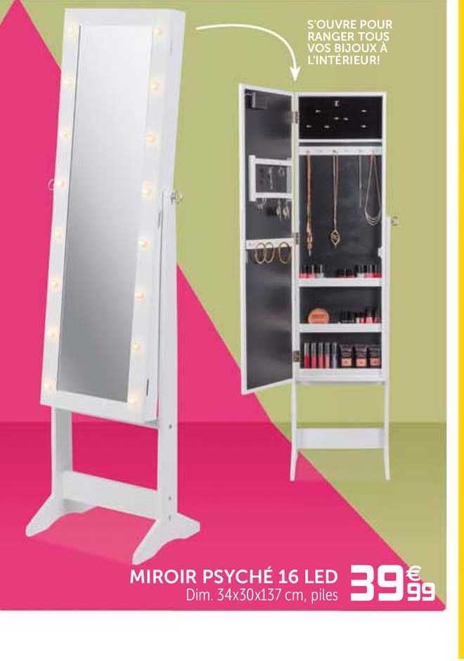 Miroir Psyché 16 Led
