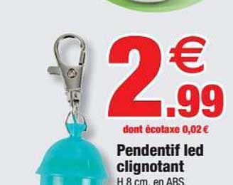 pendentif led clignotant
