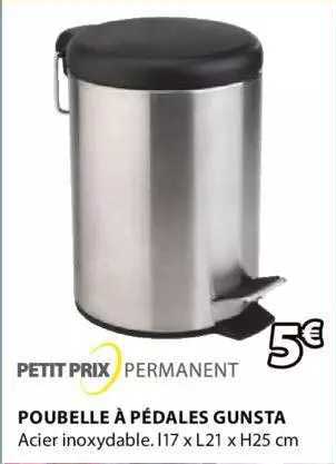 poubelle à pédales gunsta