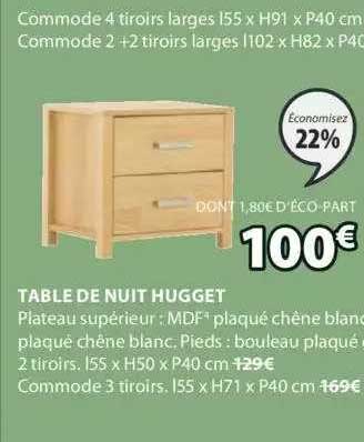 table de nuit hugget
