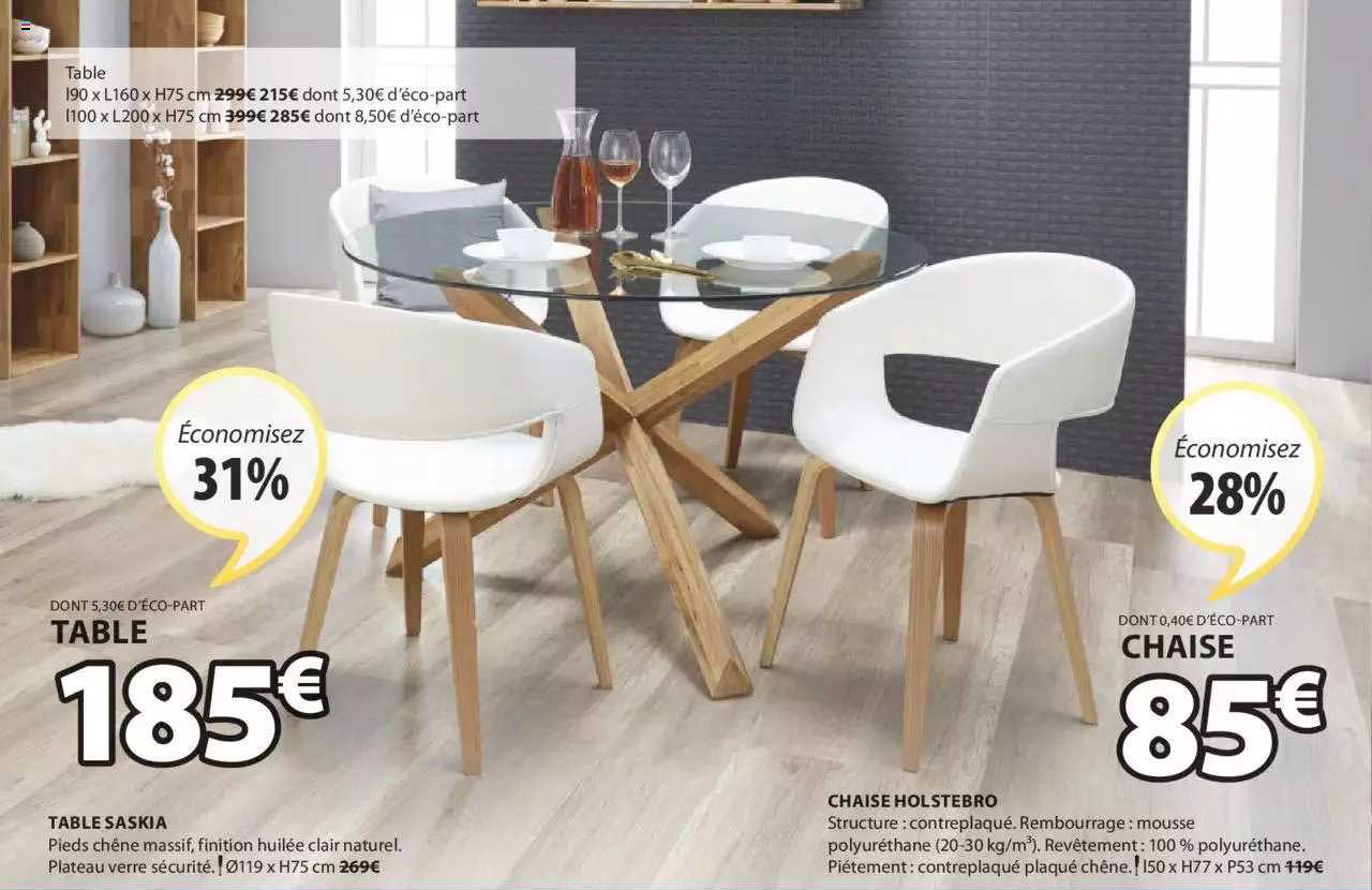 table saskia chaise holstebro