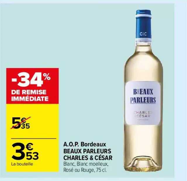 a.o.p. bordeaux beaux parleurs charles & césar