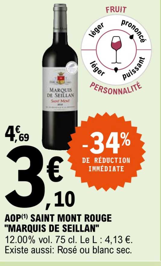 aop saint mont rouge "marquis de seillan"