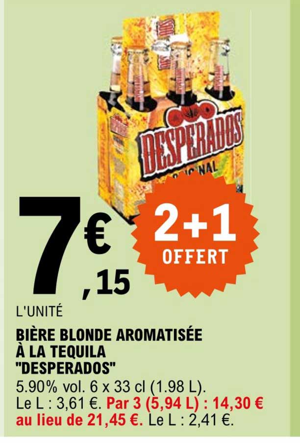 Bière Blonde Aromatisée à La Tequila "desperados"