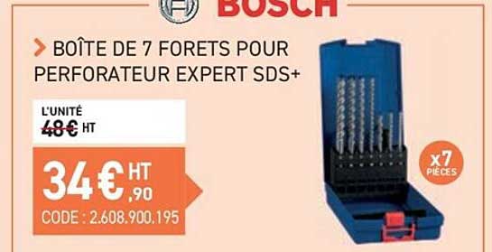 boîte de 7 forets pour perforateur expert sds+
