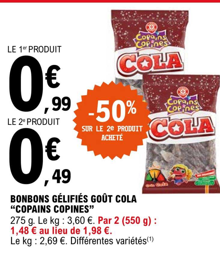 bonbons gélifiés goût cola "copains copines"