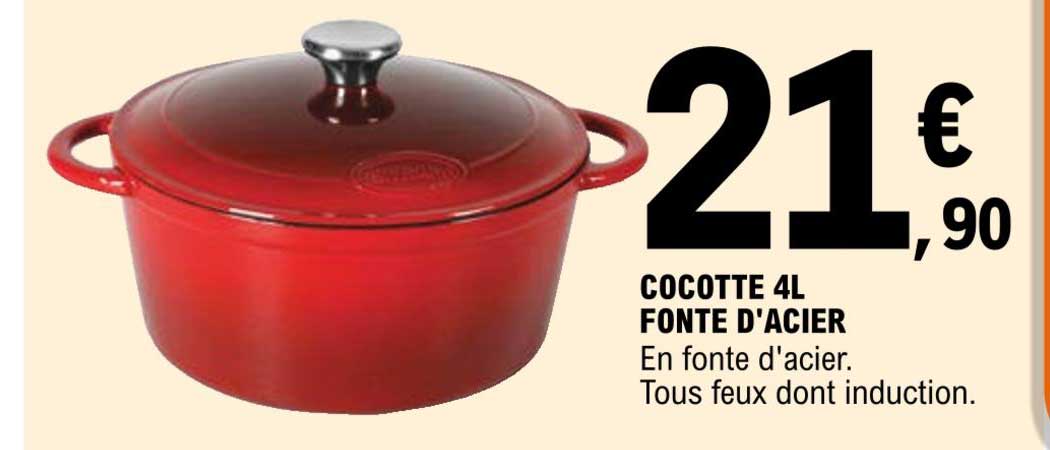 cocotte 4l fonte d'acier