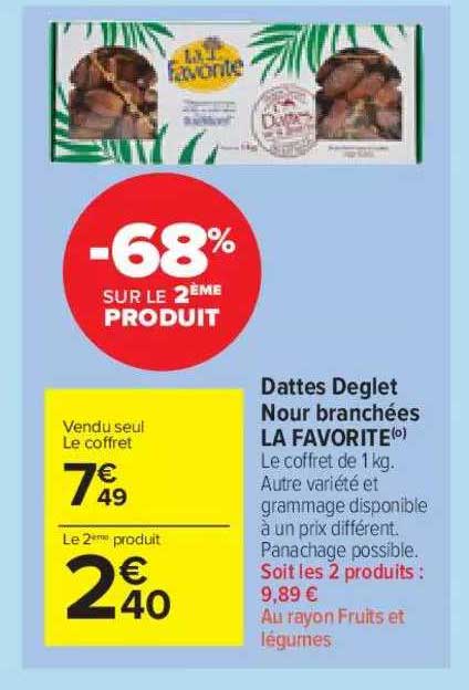 dattes deglet nour branchées la favorite