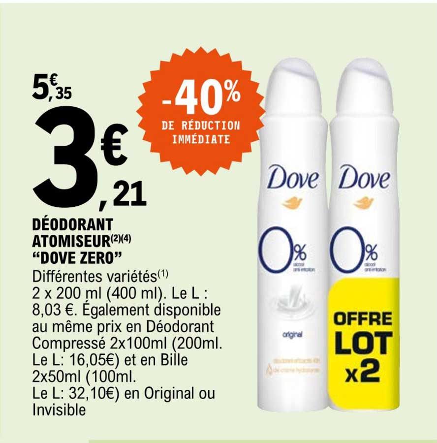Déodorant Atomiseur "dove Zero"