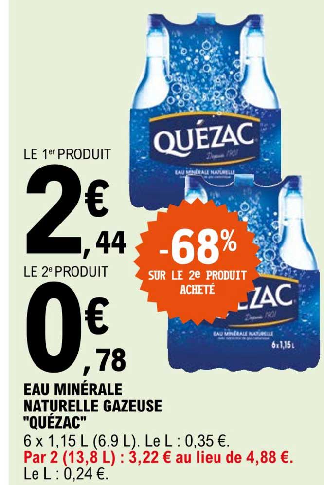 Eau Minérale Naturelle Gazeuse "quézac"