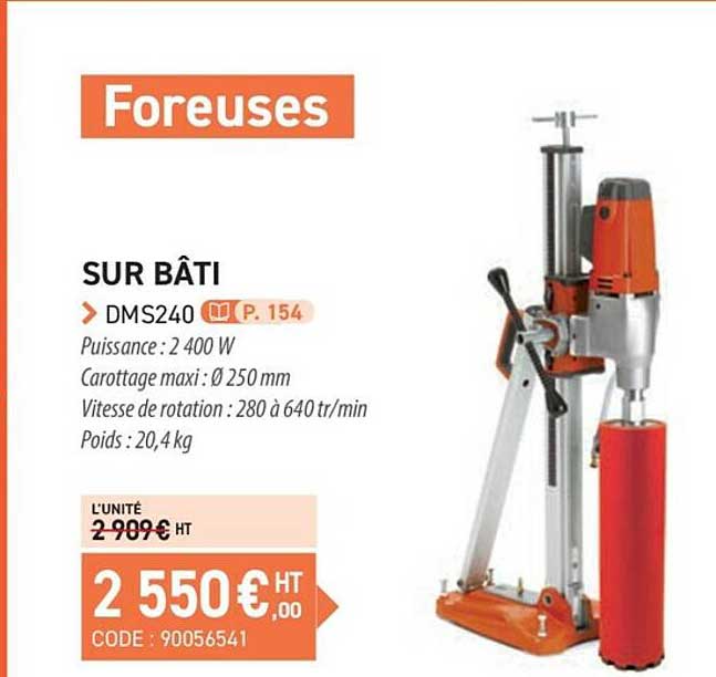foreuses sur bâti dms240