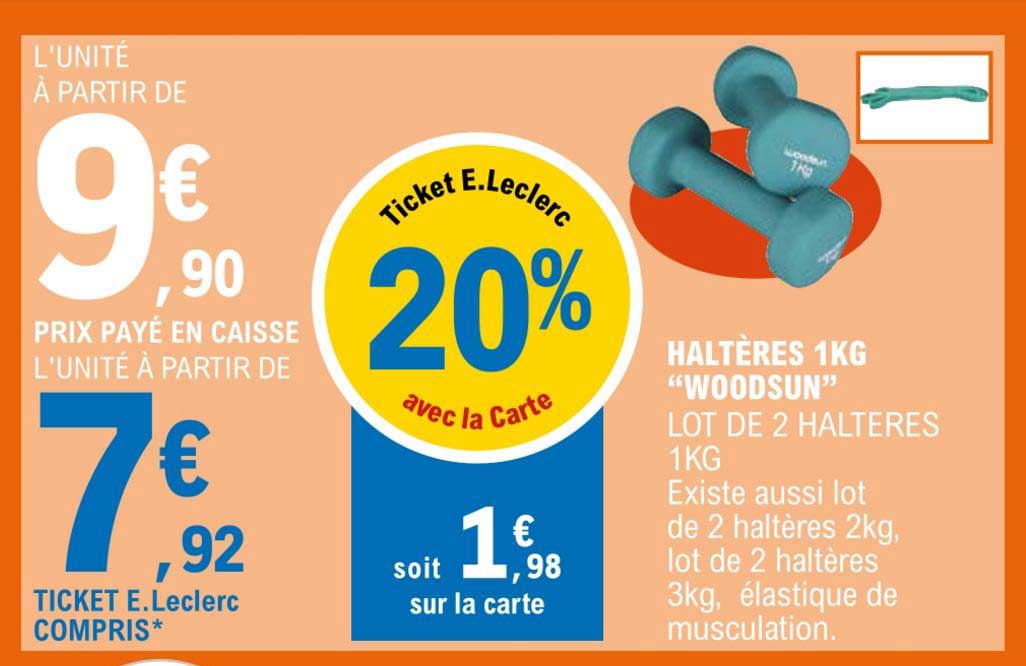 haltères 1 kg "woodsun"