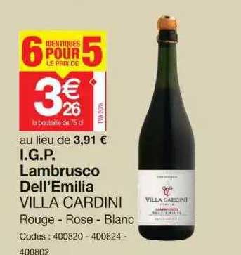 i.g.p. lambrusco dell'Emilia villa cardini