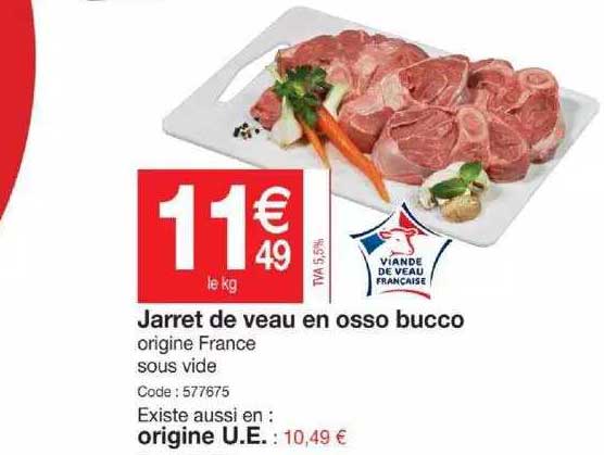 jarret de veau en osso bucco