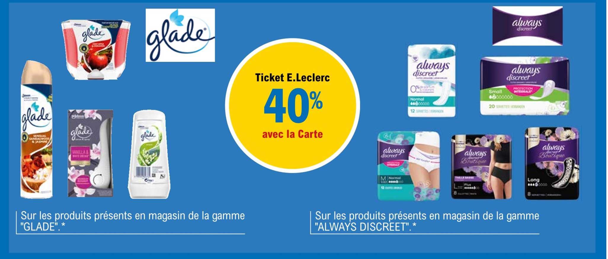 La Gamme "glade", La Gamme "always Discreet"