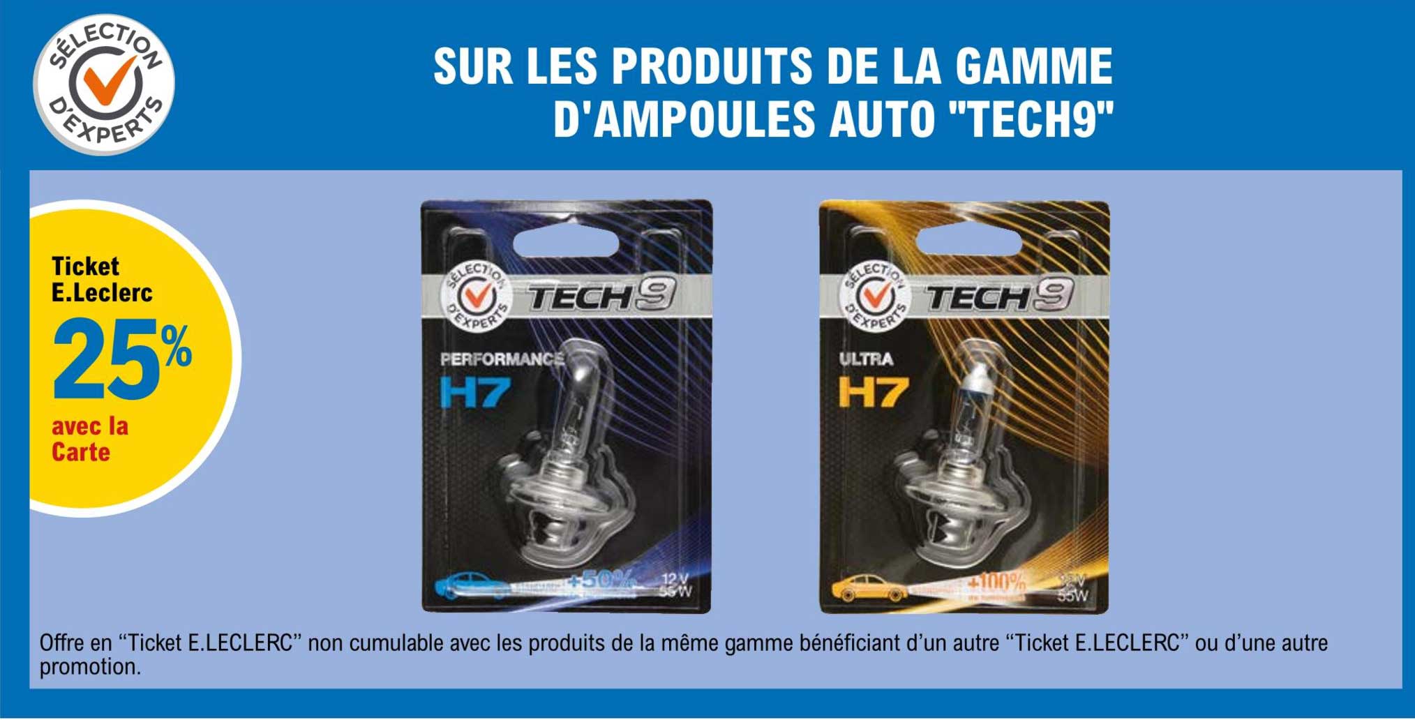 la gamme d'ampoules auto "tech9"