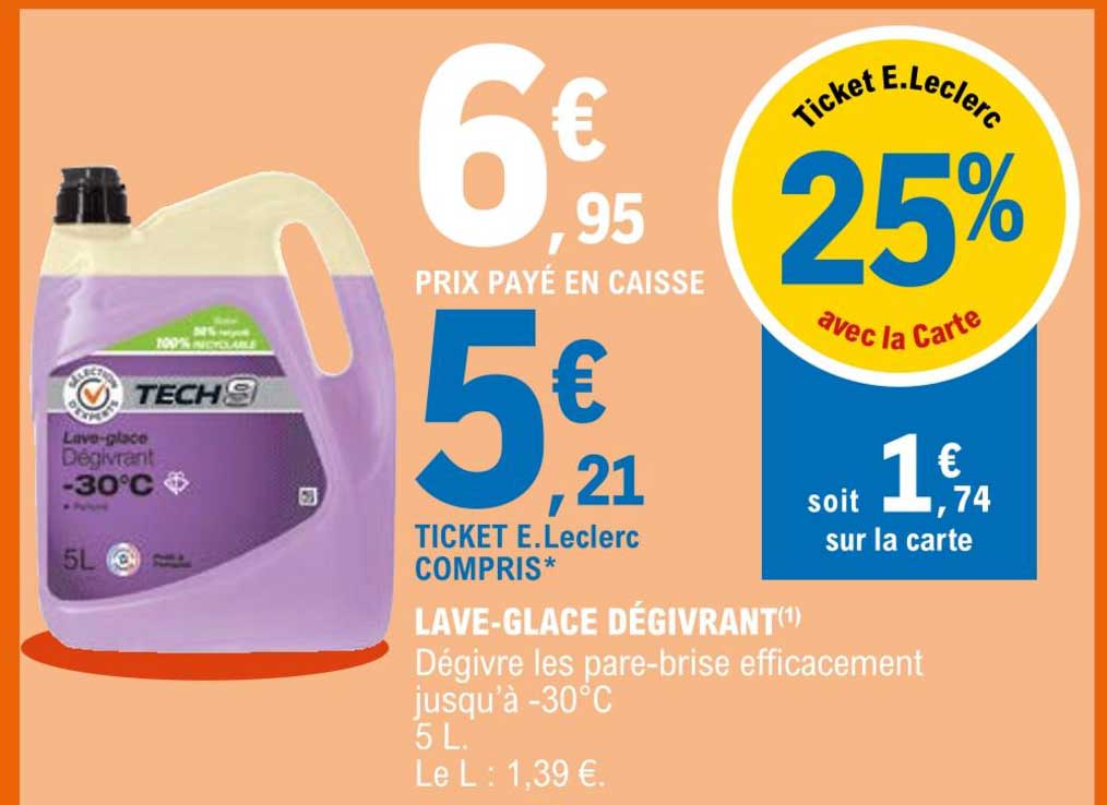 Lave-glace Dégivrant