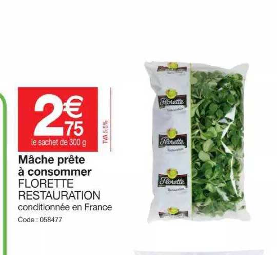 mâche prête à consommer florette restauration