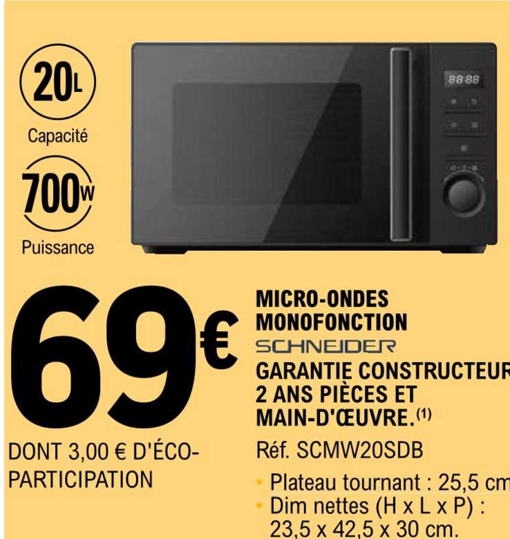 micro-ondes monofonction schneider