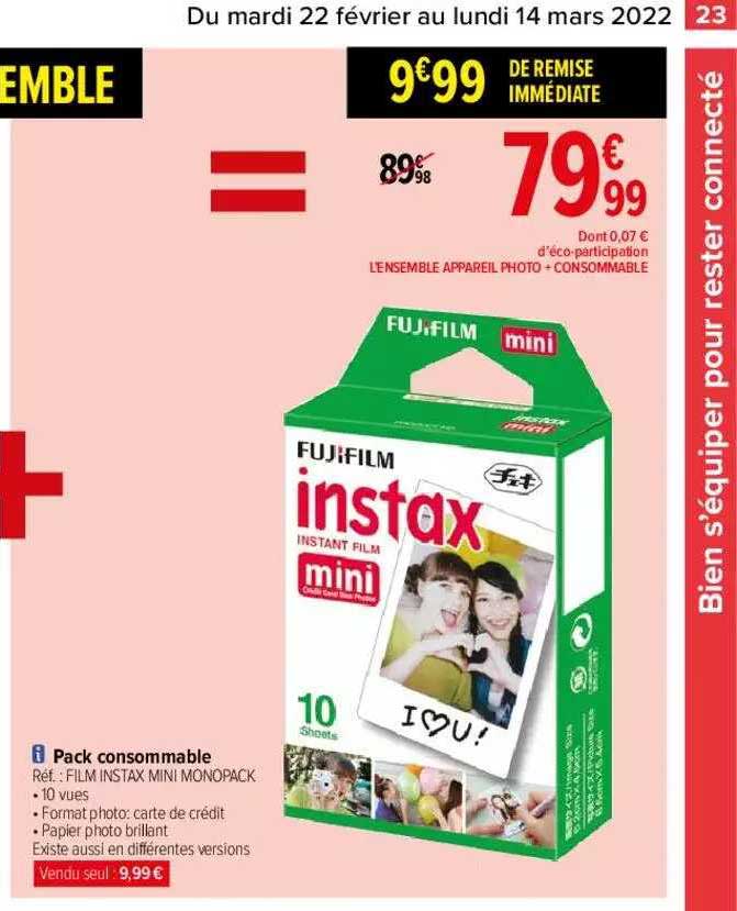 Pack Consommable Fujifilm