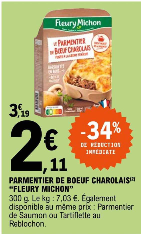 parmentier de bœuf charolais "fleury michon"