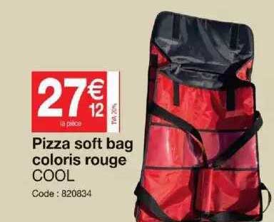 pizza soft bag coloris rouge cool