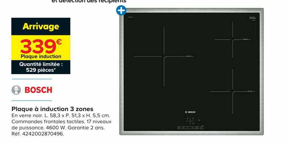 plaque à induction 3 zones bosch