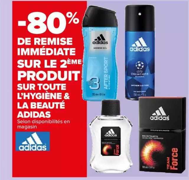 produit sur toute l'hygiène & la beauté adidas