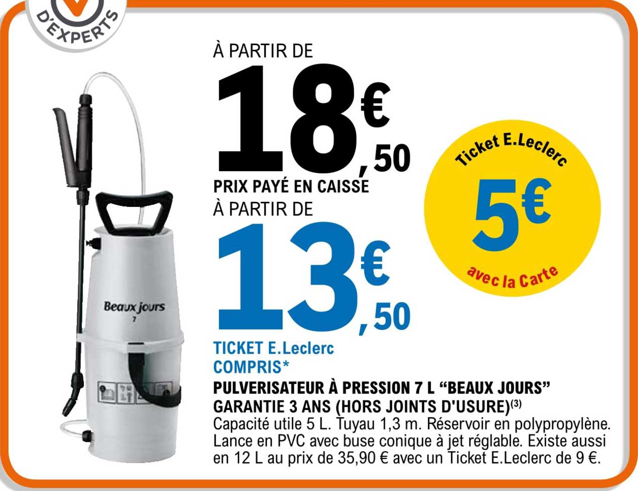 pulvérisateur à pression 7 l "beaux jours"